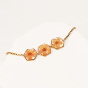 Botanical Resin Bracelet - Autumn Ember