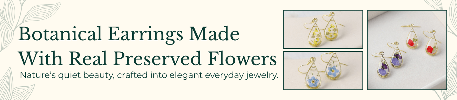 Plant Earrings Category Page Banner