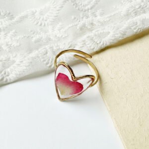 Botanical Resin Ring - Scarlet Tulip